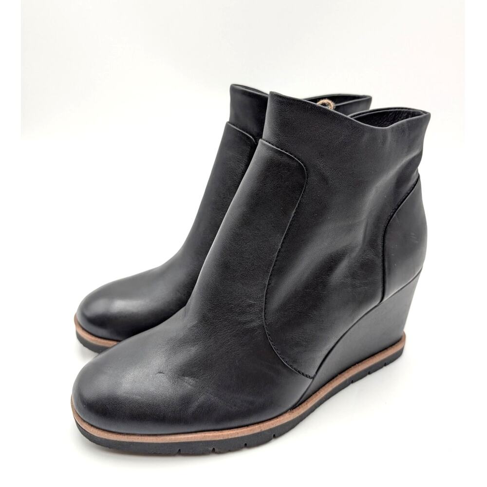 Söfft Maguire Waterproof Wedge Bootie Side Zip Women's Black Size US9.5M EU40